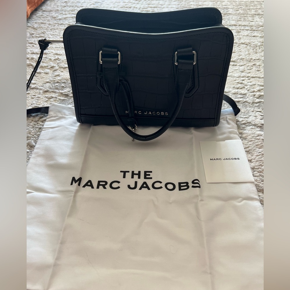 Marc Jacobs Black Croc-Embossed Women's Bag
